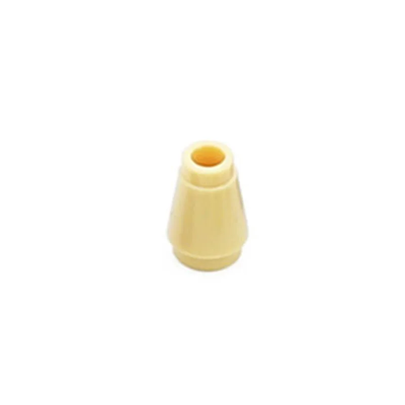 MOC Circular Cone 1x1 with Top Groove 4589b DIY Enlighten Building Blocks Bricks Classic Compatible with Assembles Particles