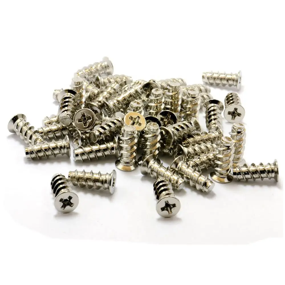 500PCS Black & Nickel Plated M5 Flat Head Self Tapping Screws PC Cooling Fan Mounting Screws Computer Case Hardware Accessories