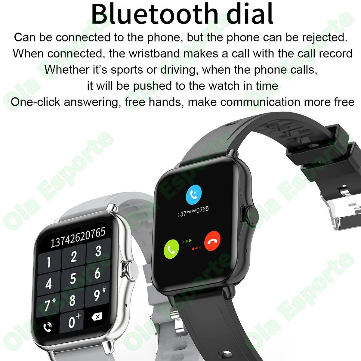Smart Watch Android IOS Phone 1.83 Inch Color Screen Bluetooth Answer Call Fitness Watches Tracker Smartwatch Women Men New Ht30