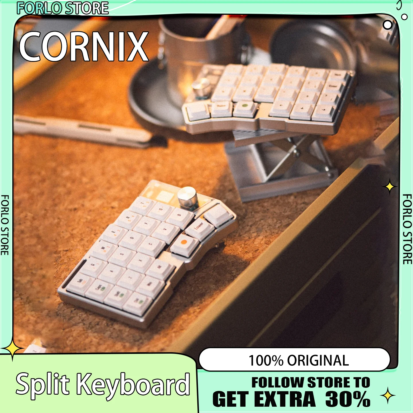 Cornix LP スプリットメカニカルキーボード、CNC アルミニウムシェル