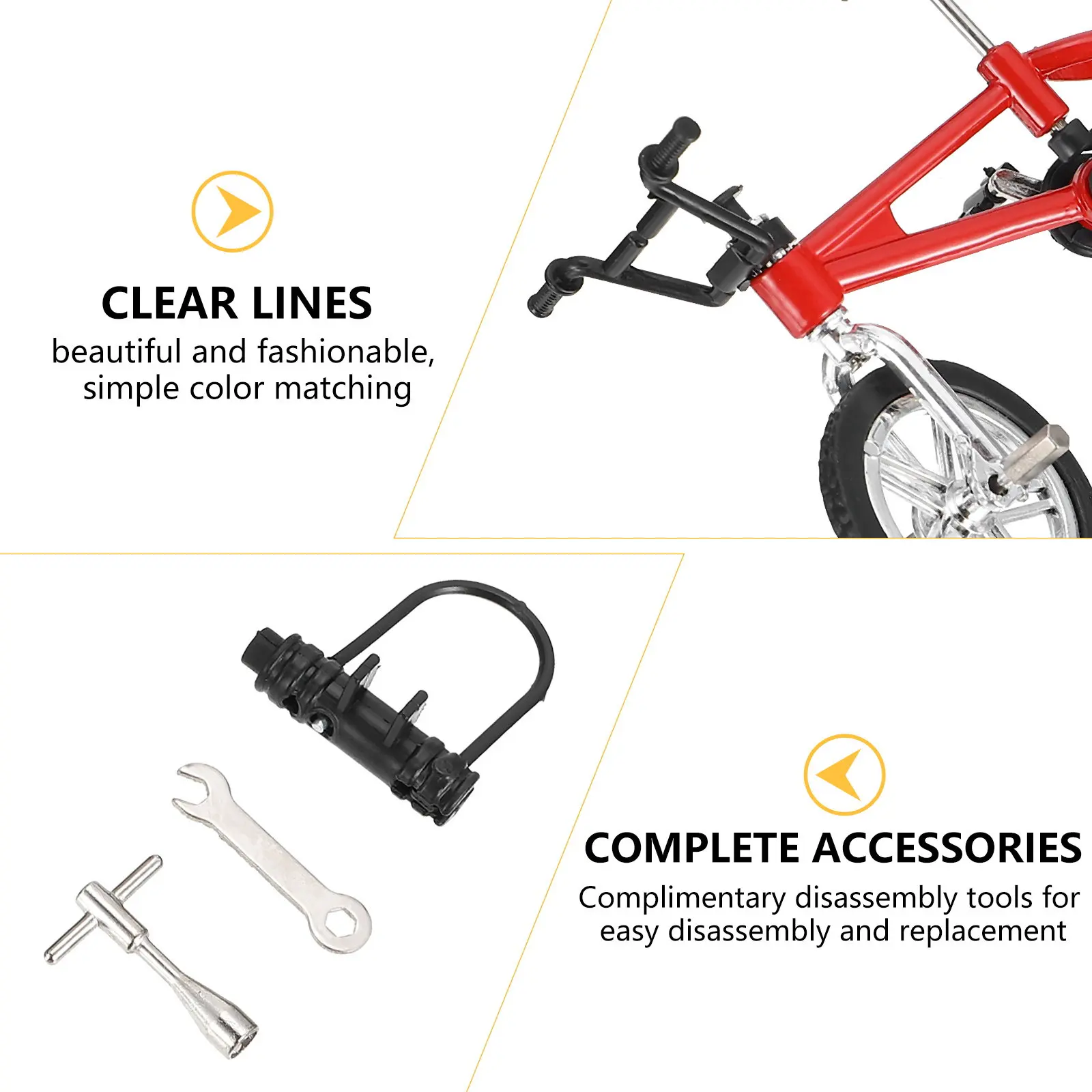 1Set Mini Bike Alloy Finger Bicycle Realistic Moving Parts Desktop Pretend Play Finger Bikes Bike Toy Model Mini Mtb