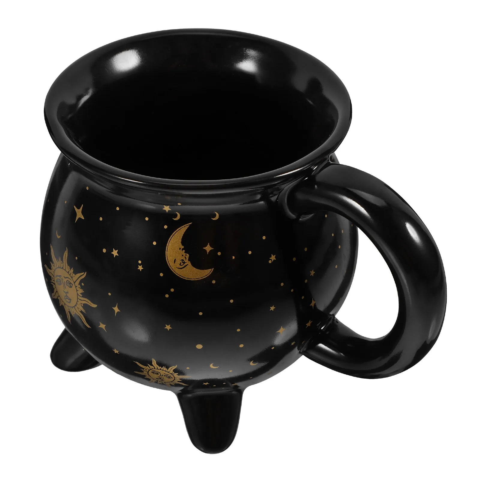 Ceramic Tea Cup Decorative For Desk Coffee Mug Fall Mug Witch Cauldron Style Glossy Versatile Home Office