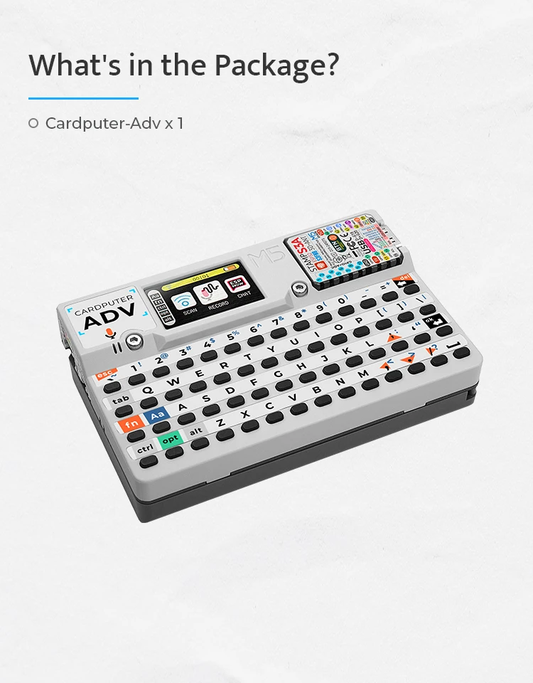 Cardputer Adv Version ESP32 Portable Computer M5StampS3A Development Kit 1.14 Inch Screen 56 Key Keyboard Card