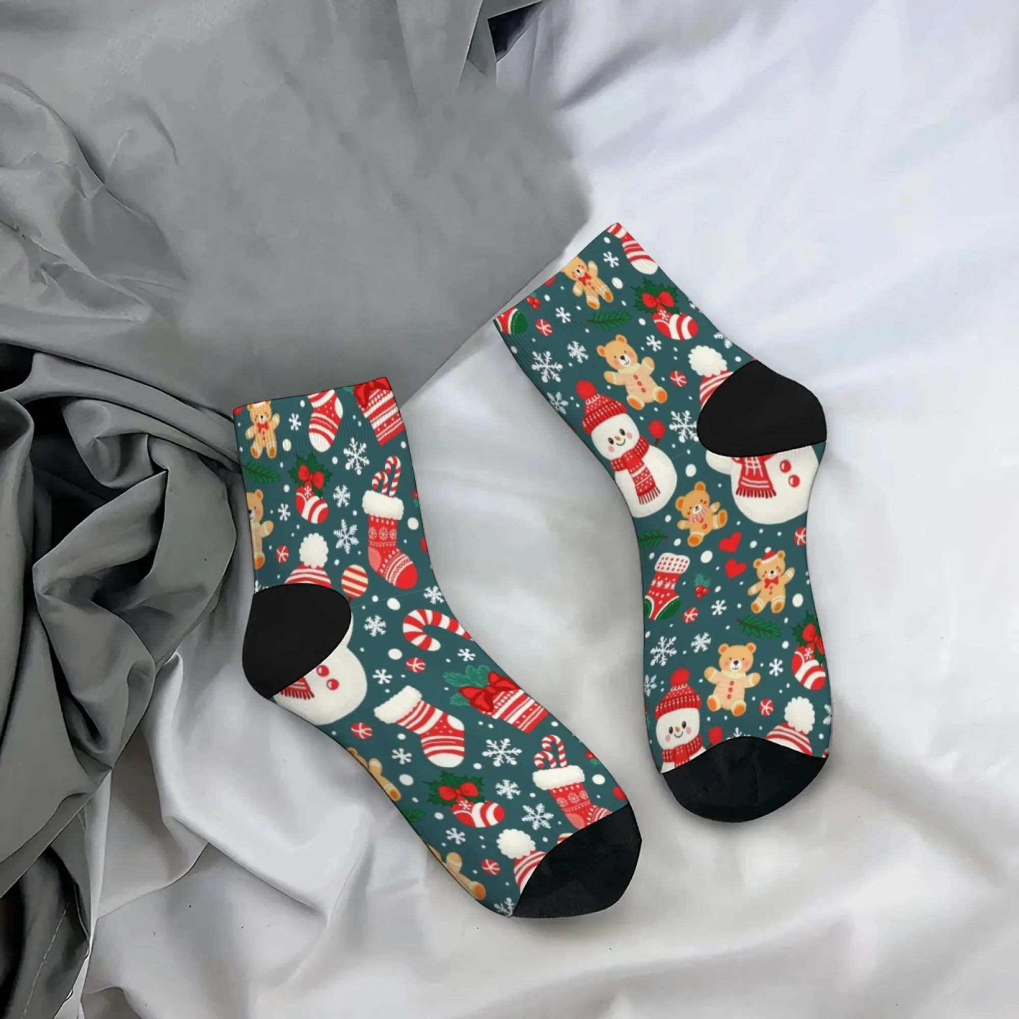 مجنون سعيد جوارب ضغط ثلج عيد الميلاد نمط الرجال الجوارب القصيرة الجدة جوارب مضحكة الهيب هوب Harajuku نمط هدية #4