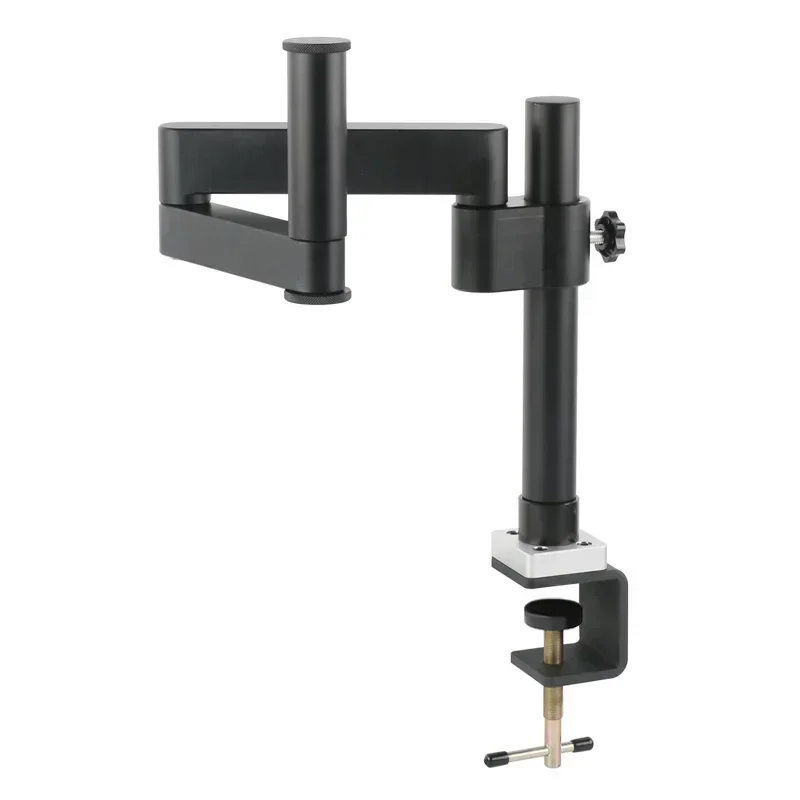 Rotating Folding Arm Microscope Rripod Articulating Clamp Stand 76mm Trinocular Bracket 50mm Zoom C Mount Lens Focus Holder