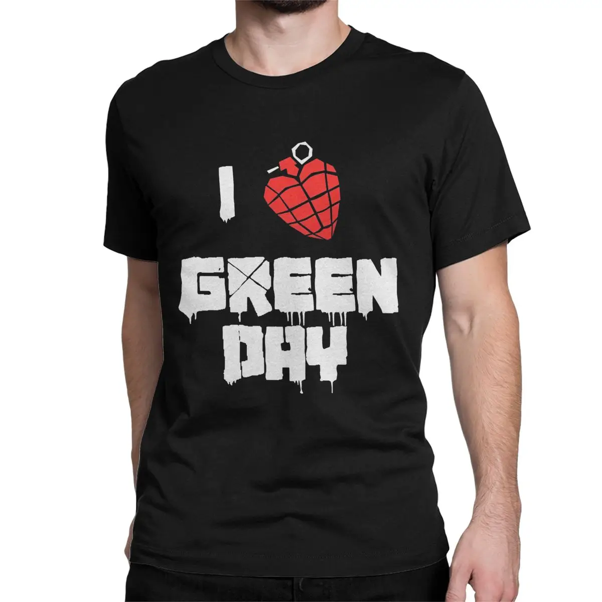 Green Day American Idiot Albuum T-Shirts for Men Women Novelty 100% Cotton Tees Round Collar T Shirt Original Clothes