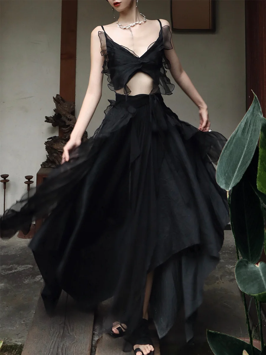 

Жилет ONMOON Bla с оригинальным дизайном, топ в стиле фэйри, женская модная верхняя одежда весна-лето, с драпировкой