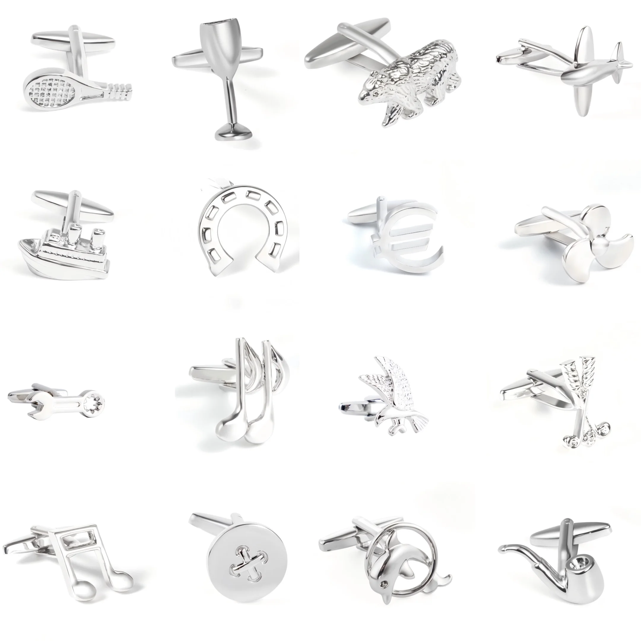 عالية الجودة الموسيقية ملاحظة طائرة السفينة أزرار أكمام الرجال الفرنسية قميص الحيوان مضرب الأنابيب أزرار أكمام ، المصنع مباشرة بالجملة #1