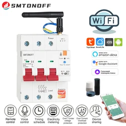 Tuya Smart WiFi 3P MCB RS485 Breaker prepagato Meter Timer Switch protezione corrente di tensione controllo vocale Alexa Google Alice