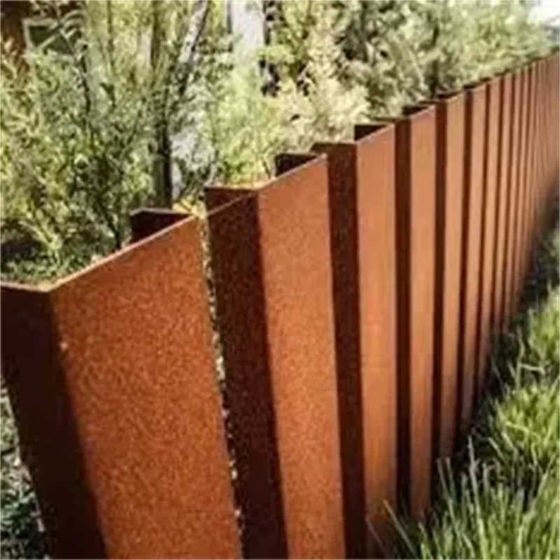 Corten Steel Fence Post Cattails Sculpture FenceTypes of Lattice Fencing Company