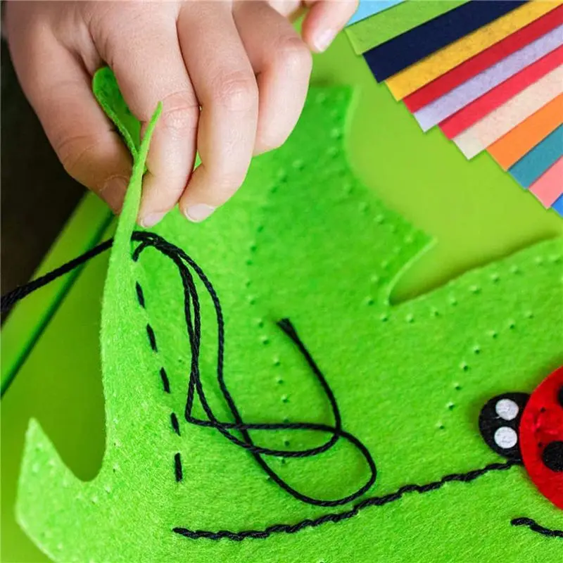 A98E-200Pcs Felt Fabric Squares DIY Craftwork Felt Crafts Assorted Colors Textile Fuzzy Fabrics For Scrapbooks Sewing