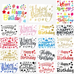 6pcs happy birthday 36inch balloons Stickers For Mother's day father's Day Christmas DIY Stickers baby shower boy girl Stickers