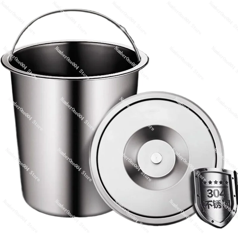 

8L Kitchen Countertop Built-in Stainless Steel Trash Can Embedded Trash Can Environmental Protection Hidden Embedded Trash Can