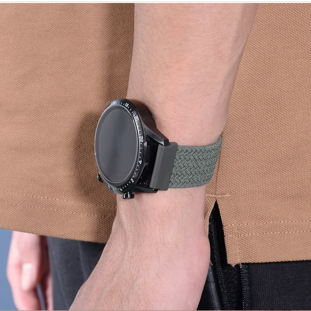 20 22 مللي متر حلقة منفردة مضفرة لساعة سامسونج جالاكسي 7-4 حزام كوريا لساعة هواوي GT4/Amazfit GTR4/Garmin forerunner 255 الفرقة #4