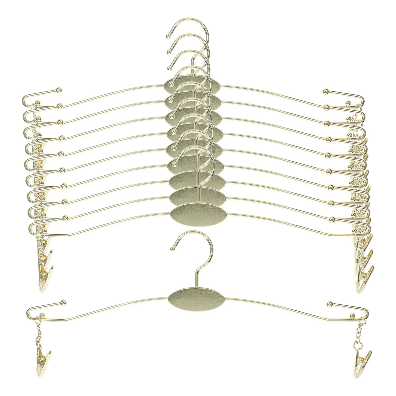 

10 Pcs Metal Hangers Underwear Rack Bra Clothes Organizer Lingerie Display Space Saving Closet Storage Solution