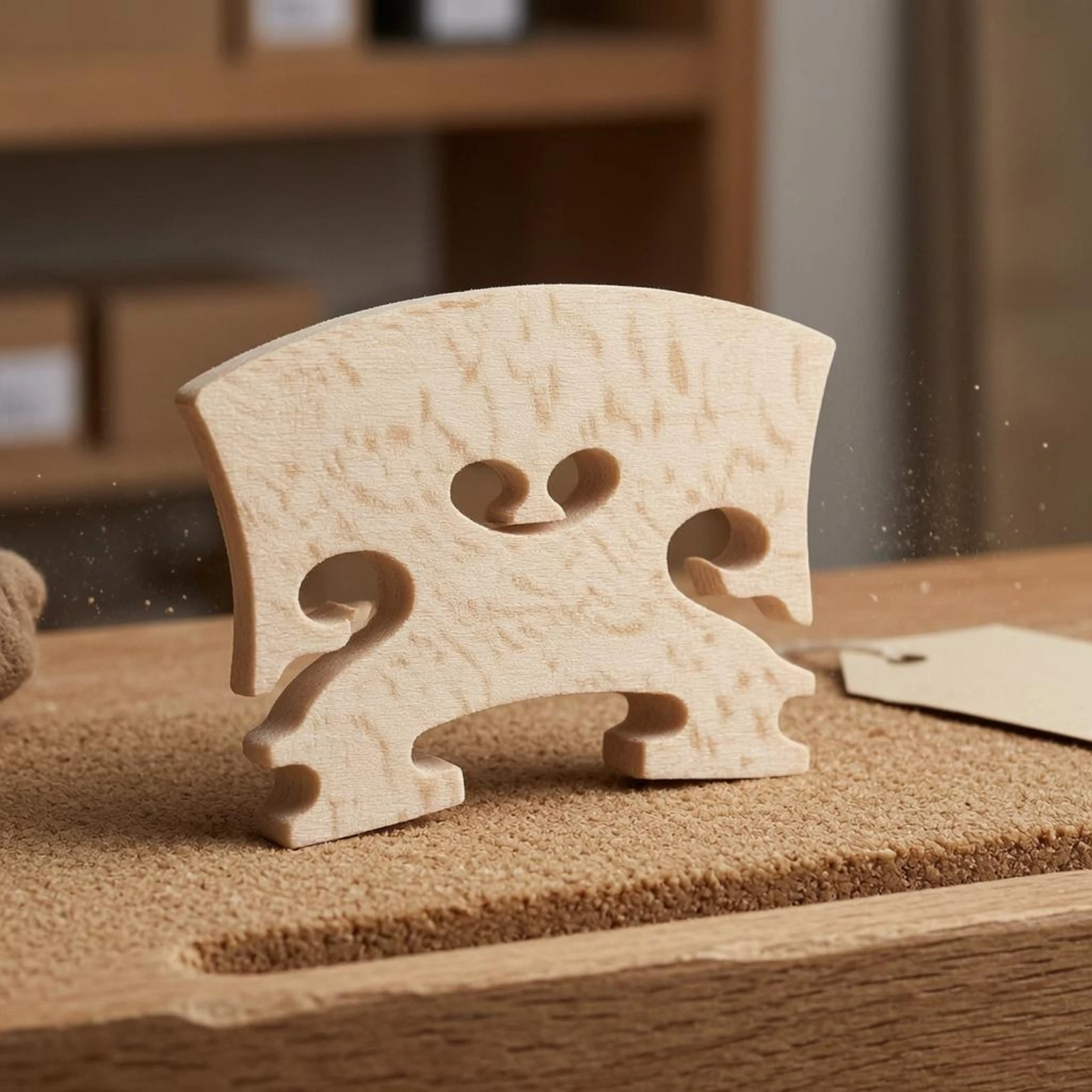 10 Pieces Maple Violin Bridge Wooden Maple Wooden Bridge String Instrument Part Easy to Shape Music Accessory Good Sound