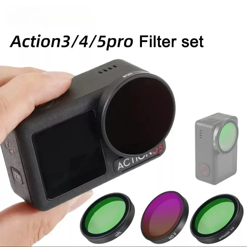 

Camera Lens Filter For Action 3/4/5 pro Filters ND Filter Set CPL Polarizers UV Black Flexible lenses Accessories