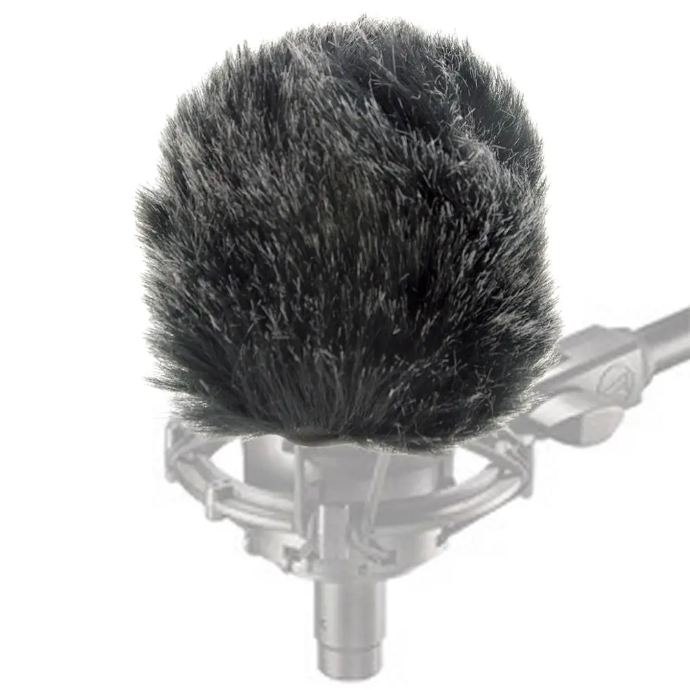 Artifical Fur Windscreen Cover Microphone Windproof Windshield Pop Filter For Audio Technica ATR2500 AT2020 AT2035 AT2020 AT2050