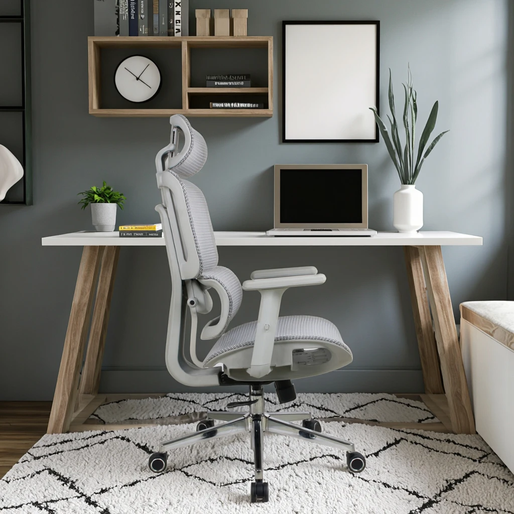 Ergonomic Office Chair with Comfortable Mesh Executive Home Lift Chair Adjustable Headrest and Extendable Feature