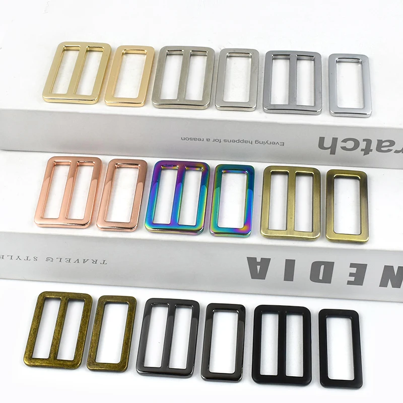 

30Pcs 20-50mm Metal Ring Buckles for Bag Strap Tri Glide Slider Clasp Webbing Dog Belt Adjuster Hooks DIY Hardware Accessories