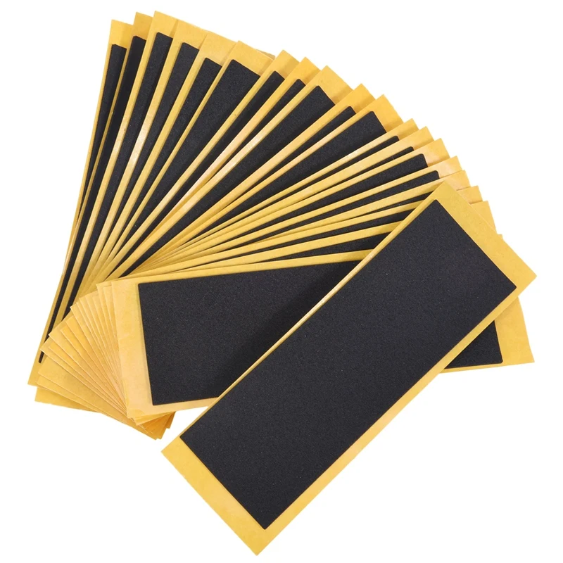A013 20 unids/lote cubierta de diapasón negro pegatinas de cinta sin cortar pegatinas de cinta de agarre de espuma negra 38mm x 110mm