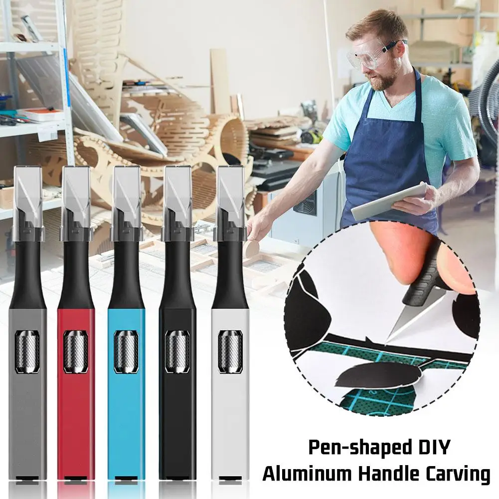 Pen-shaped Diy Aluminum Handle Carving Knife Comes That With Yourself 5 Blades Art Horseshoe By Be Replaced Can G8n2