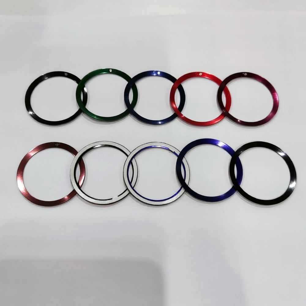 36.5*30.8 مللي متر إطار ساعة إمالة عالية الجودة الألومنيوم ورقة الرجال ساعة اكسسوارات الساعات صيانة أجزاء مضيئة الخرز