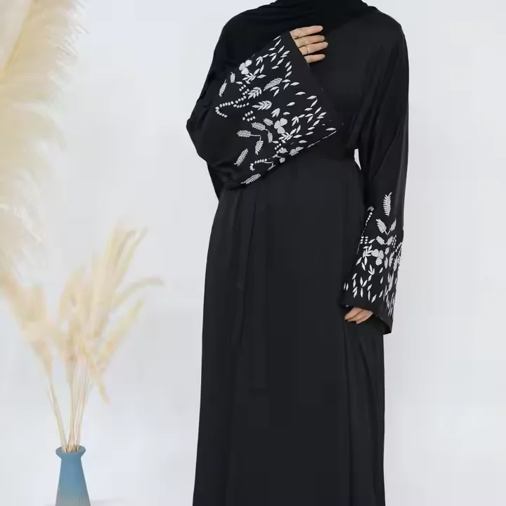 Eid Ramadan broderie Abaya pour femmes Robe maroc dubaï Islam robes musulman arabe longue Robe Kebaya caftan Abayas Jalabiya