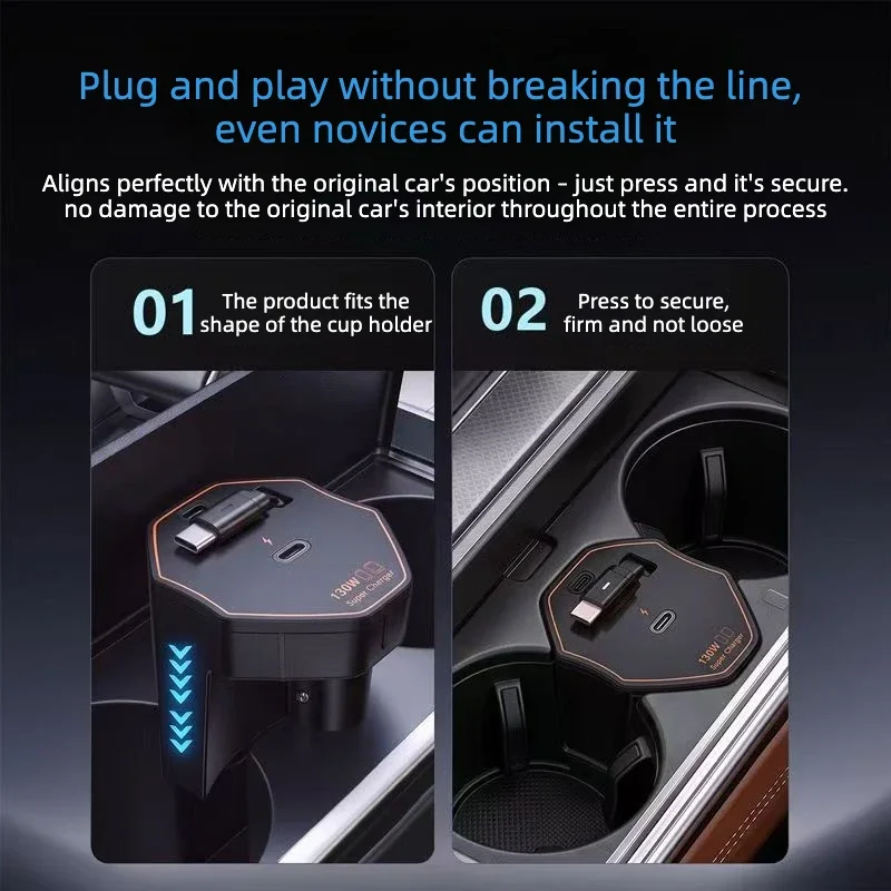 For Audi A7 S7 RS7 Sportback C8 2019‑2025 Center Console Super Fast Charger Docking Station Wireless Charging Mod Accessories