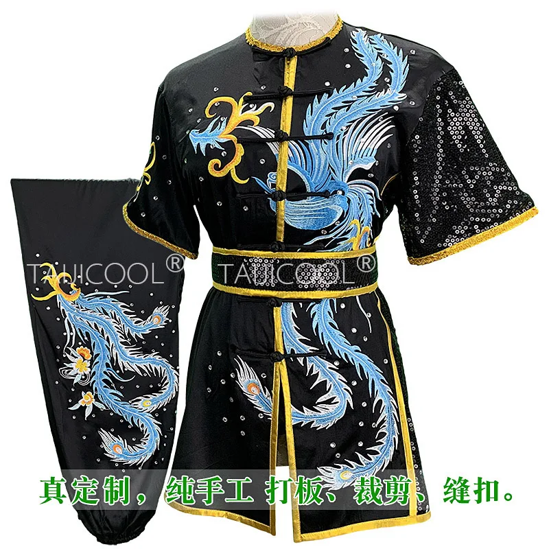 Tai ji costume Long Nanquan Martial Arts Competition and Performance Costume for Adult Men and Women with Embroidered Dragon