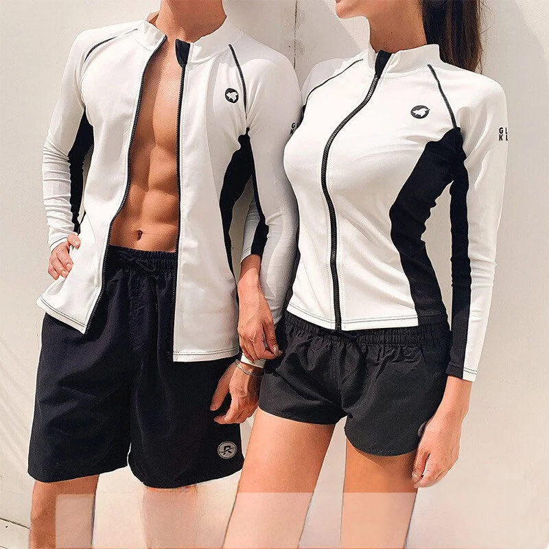 

Костюмы для дайвинга для пар, с длинными рукавами, для серфинга, быстросохнущие, раздельные (верх и низ), с защитой от солнца и медуз, мужские.