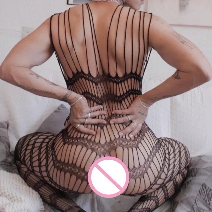

Guy Club Wear Breathable Jumpsuit Men's Uniform Sexy Bodysuits Male Nightgown Fetish Underwear Erotic Fishnet Teddy Dropshipping