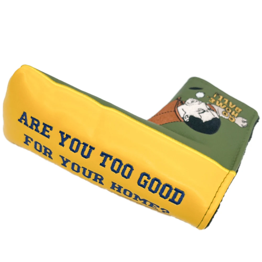 Deitado no chão capa protetora de golfe com padrão de figura pequena, design bordado, elegante e durável, protegendo tacos de golfe