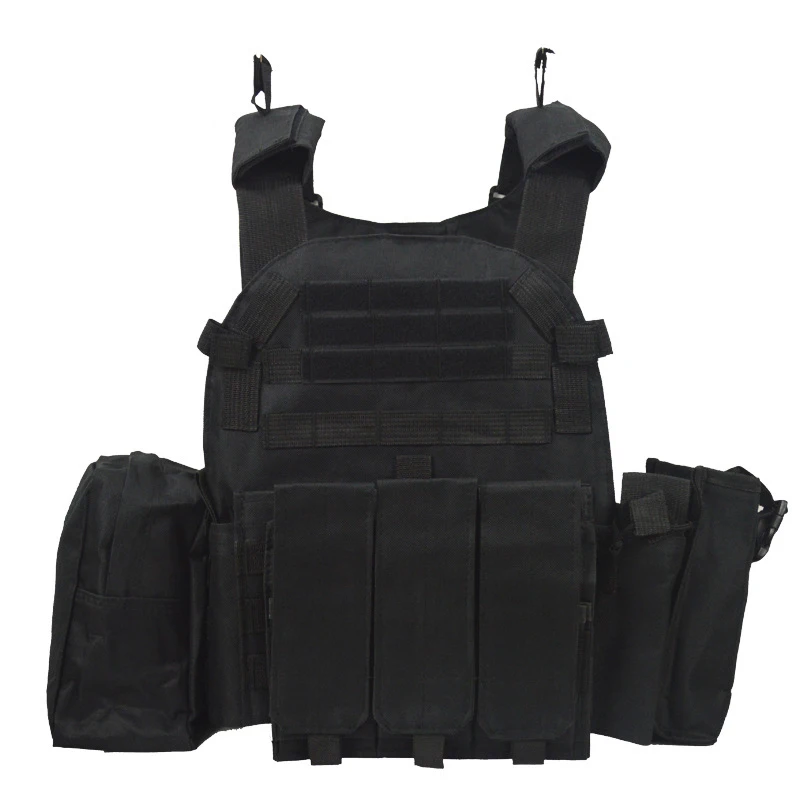 Nylon Molle Webbed Gear Tactical Vest Hunting CS Game Paintball Airsoft Vest Body Armor 6094 Pouch Combat camouflage Vest