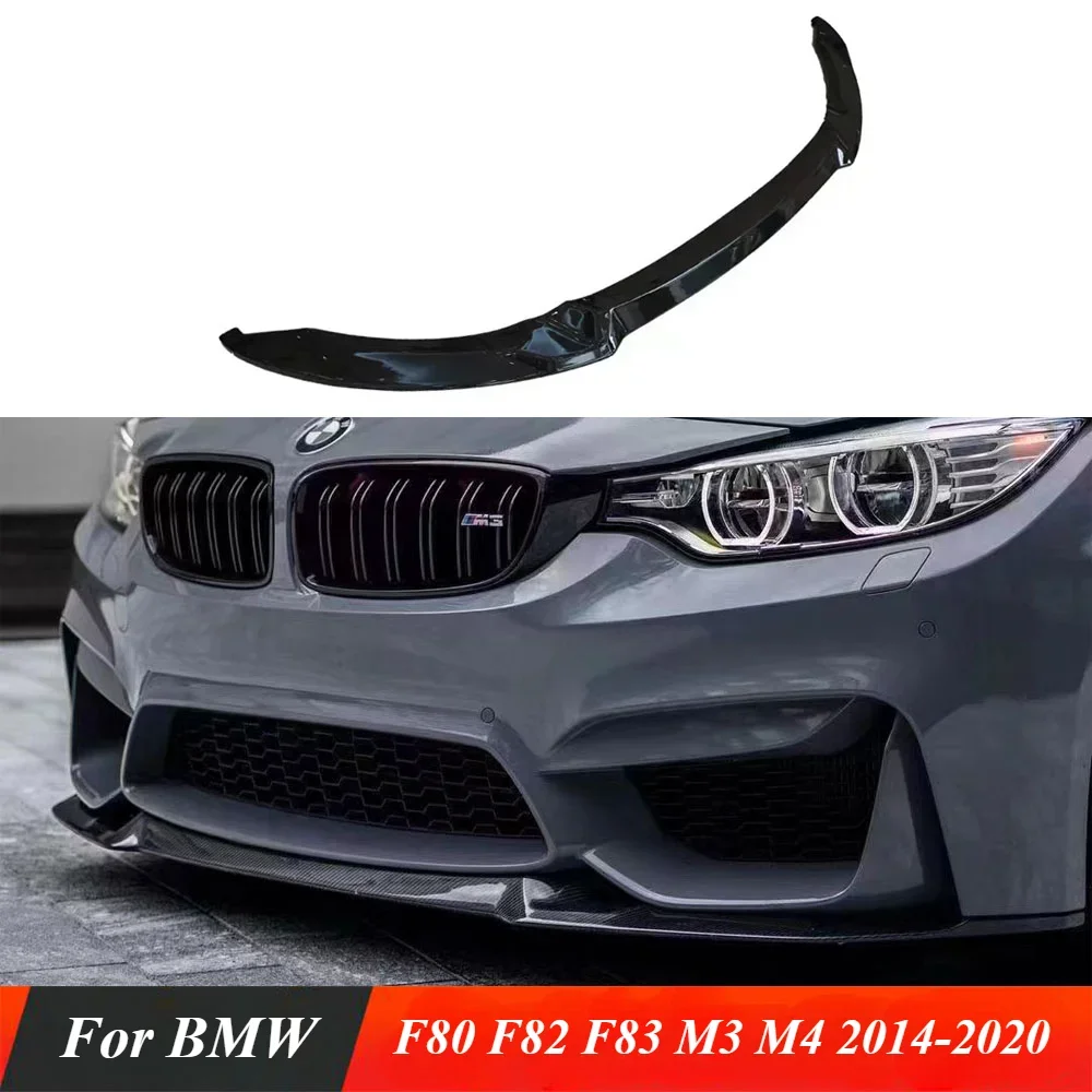 Para bmw f80 f82 f83 m3 m4 kit corpo 2014-2020 amortecedor dianteiro lábio spoiler divisor tipo cs difusor divisor capa protetora