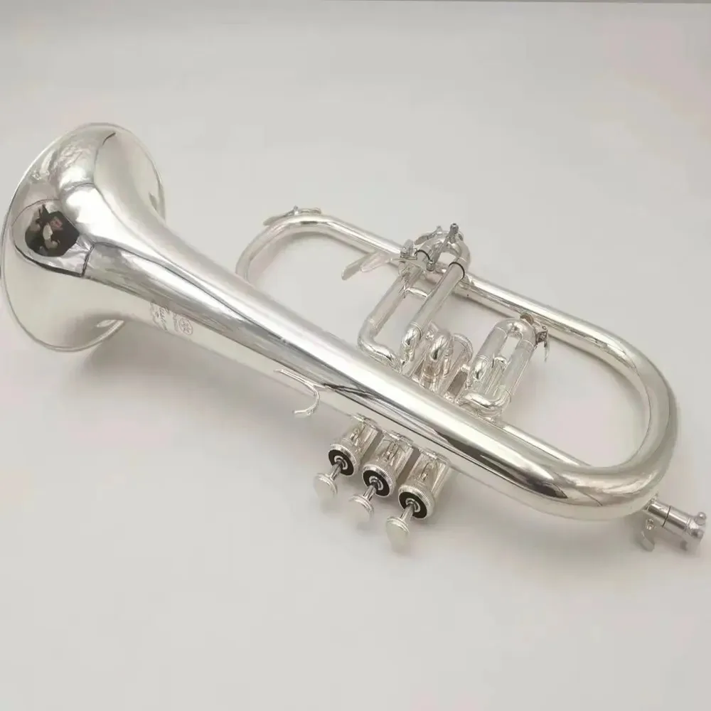 

Новинка 2026 года: высококачественный флюгельхорн с серебряным покрытием, профессиональный духовой инструмент в тональности Си-бемоль.