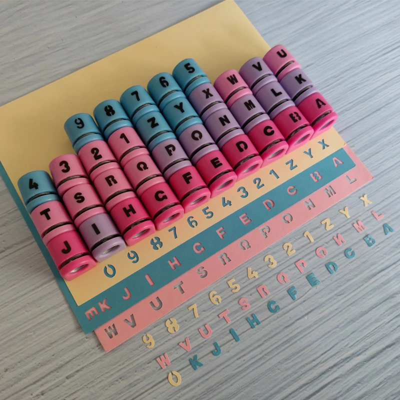 26 Letters Hole Puncher 0-9 Numbers Paper Cutter Machine Loose-Leaf Craft Punches Scrapbooking DIY Tools Office Binding Supplies
