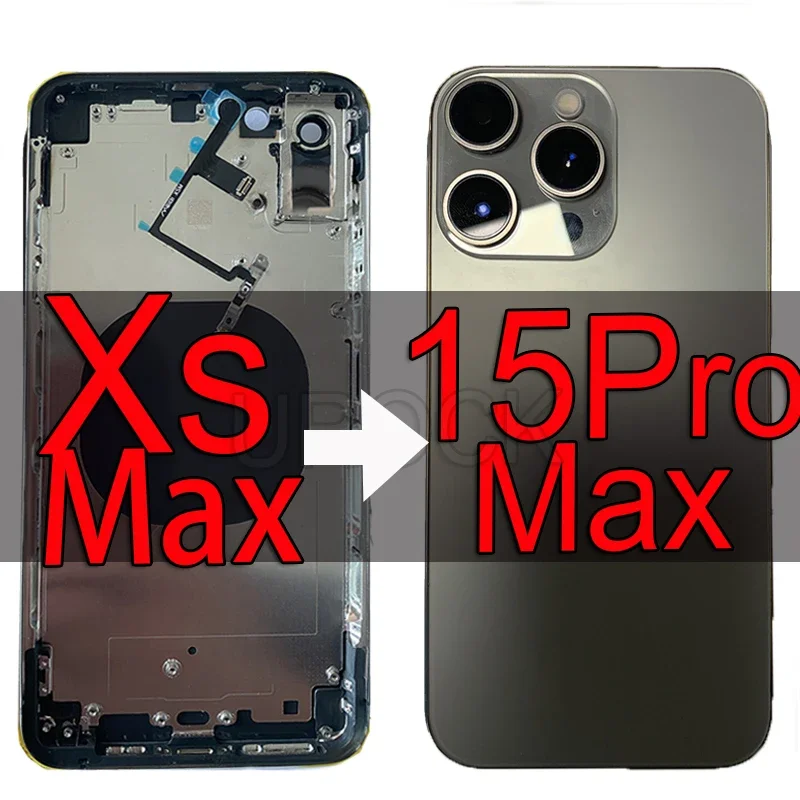 

Большая камера для iPhone Xs Max, как 15Pro max, корпус 6,5 дюйма для модели A1921, A2101, A2102, задняя крышка для замены большой камеры