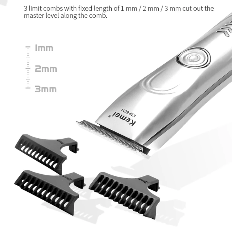Kemei professional Hair Trimmer For Men Beard Clipper Electric Face Body Trimmer Rechargeable Haircut Machine Groin Ball Shaver