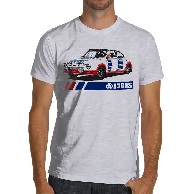 

Skoda 130 RS Czech Rally Legend Racing White or Gray T-Shirt Rallye wrc erc