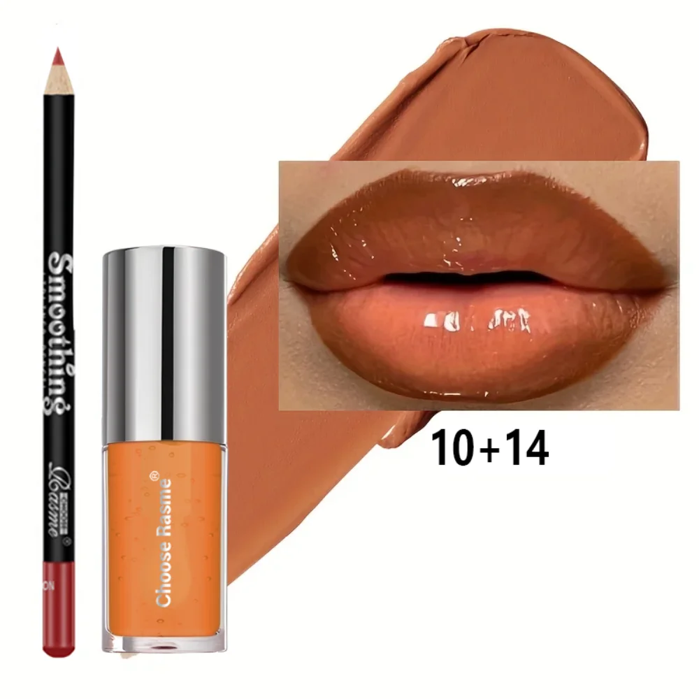 2 pz/set Liscio Lip Liner + Set Olio Per Labbra Lip Combo Trucco Liner Per Labbra Impermeabile, Trucco Per Labbra Idratante A Lunga Durata Lip Plump