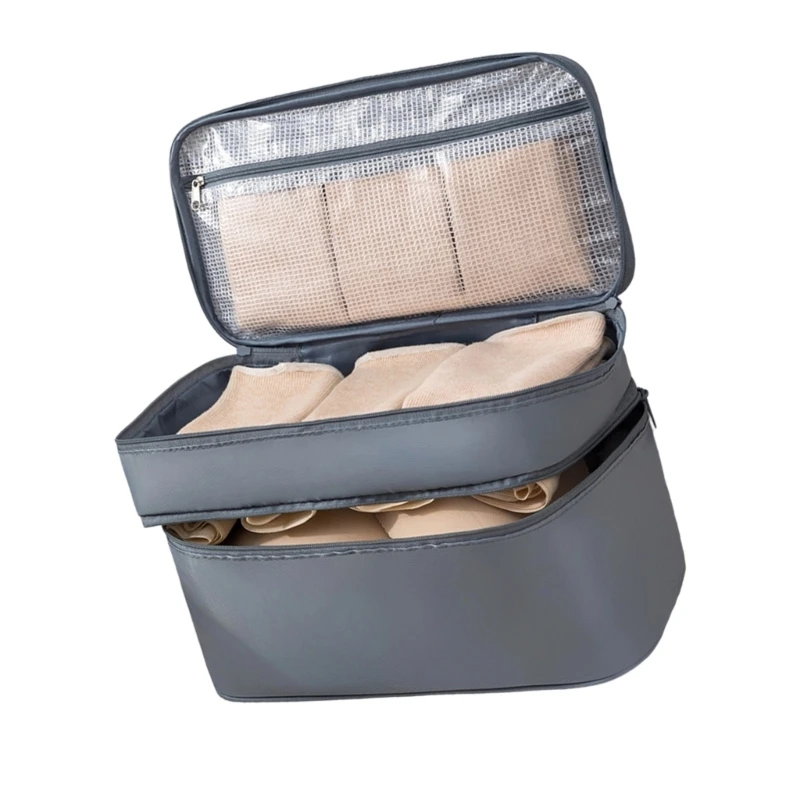 340D Multi Purpose Toiletry Bag With Lockable Zippers Foldable Travel For Women Travel Underwear