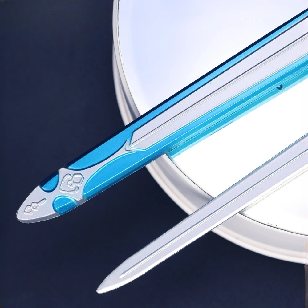 22cm/8.66in Miniature Ancient Sword Cold weapons Model Lingyue Knife Game Peripheral Metal Crafts Desktop Ornament Boy Toy Gift