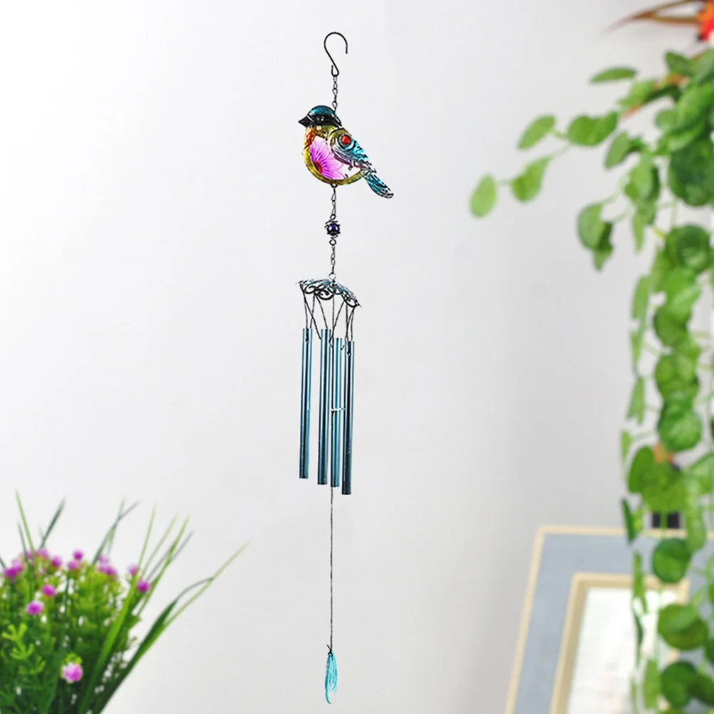 

Creative Wind Chime Bird Statue Compact Hanging Pendant for Balcony Garden Outdoor Bird Statue Wind Chime