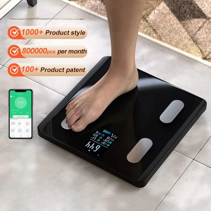 Factory Supply Home Use Bathroom Scale with Smart App Bluetooth Digital Display BMI Body Fat Scales for Weight Measuring