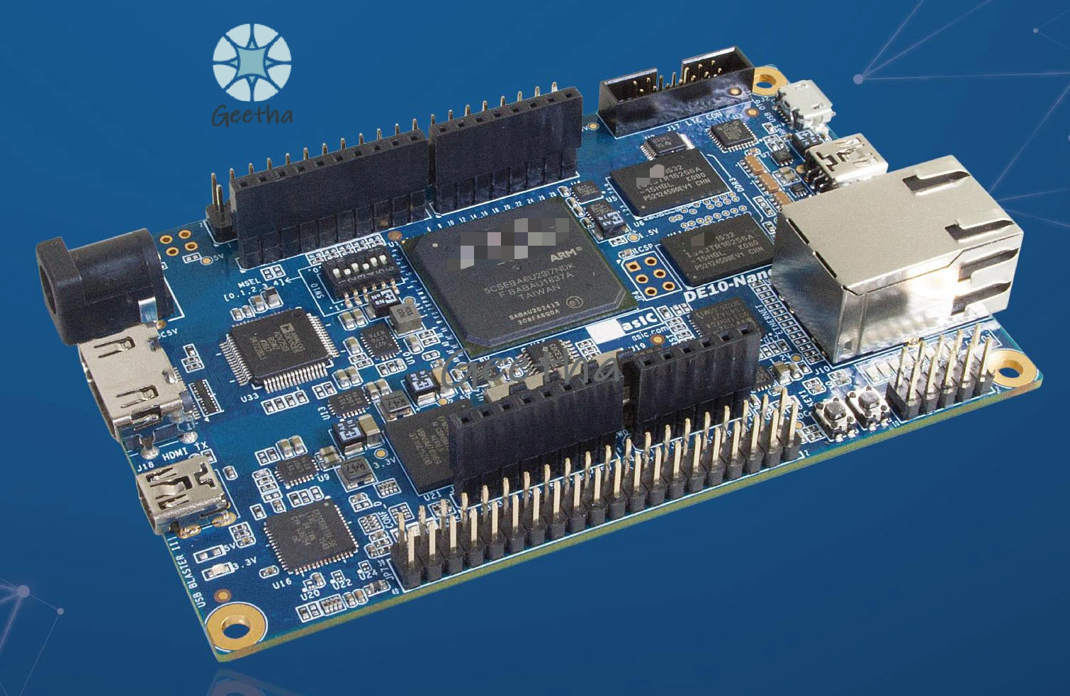 DE10-Nano Mister Placa de desarrollo FPGA Altera CycloneV SoC ARM Cortex-A9 con ADC G-Sensor Ethernet HDMI compatible Arduino