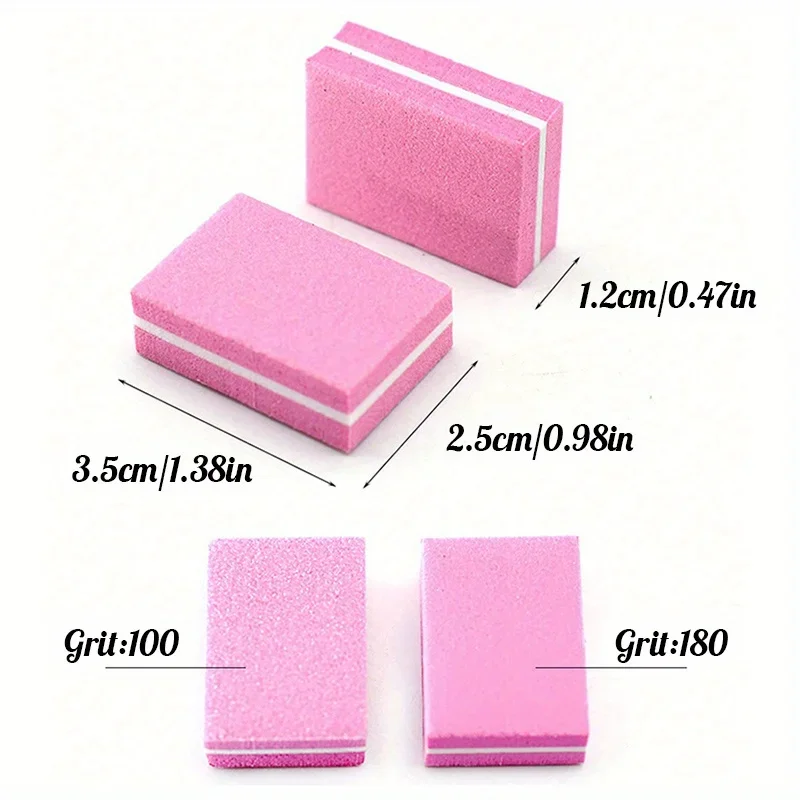 50Pcs Mini Buffing Sanding Files Block Pedicure Manicure Care Nail Art Buffer Polish Manicure Pedicure Nail File Tools