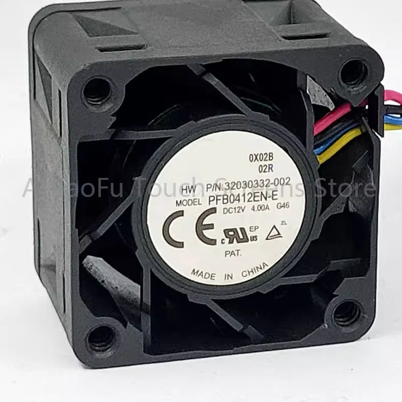 Original 100% Working PFB0412EN-E DC12V 4.00A 4 wires Super violent dual ball bearing server fan PWM