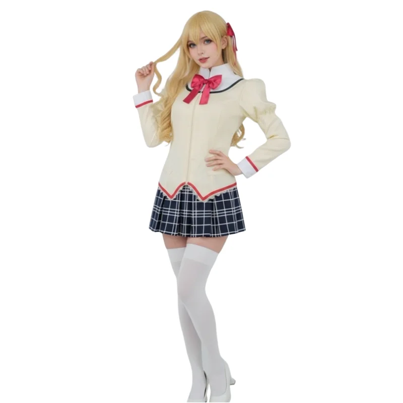 أزياء أنيمي جديدة لعام 2026 للفتيات السحرية Kaname Madoka التأثيرية للنساء مجموعة كاملة من أزياء المدرسة على طراز لعب الأدوار مجموعة حفلة الهالوين #5