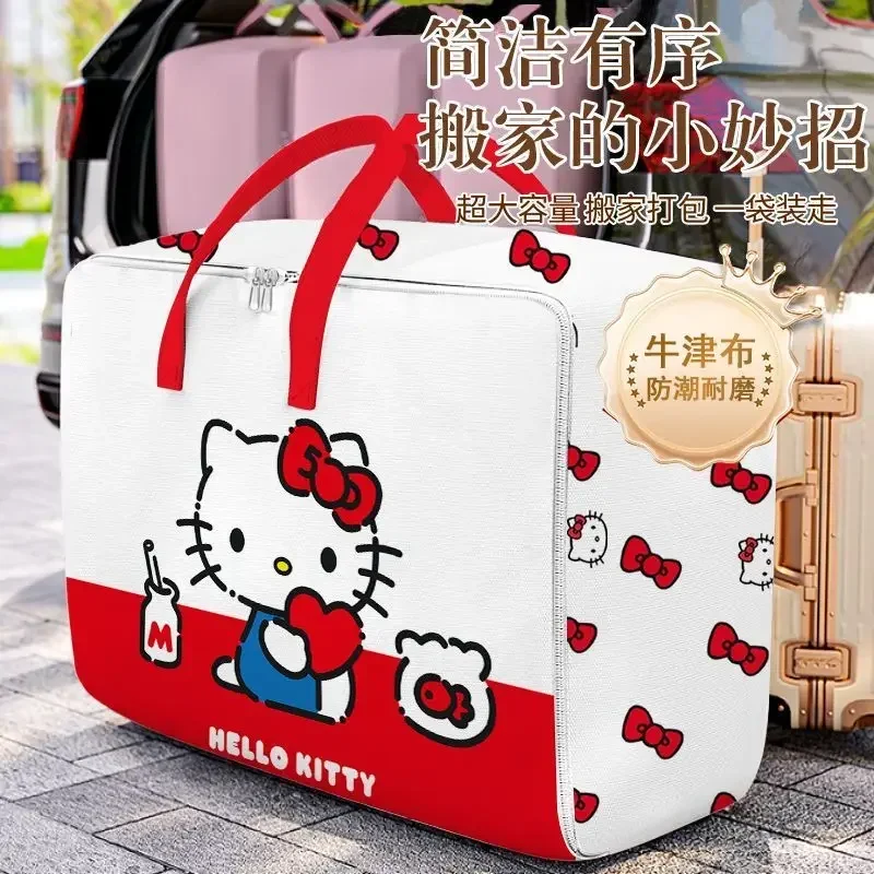 

Sanrio Hello Kitty Large Capacity Travel Bag Durable Duffle Bag Cartoon Printing for Clothes Quilts Storage Bag